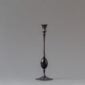 E.R. Butler Oxidized Bronze Candlestick with Buffalo Horn