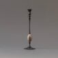 E.R. Butler Oxidized Bronze Candlestick with Ox Horn