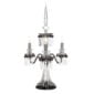 Saint-Louis Crystal Arlequin Three-Light Electric Candelabra Black and Clear