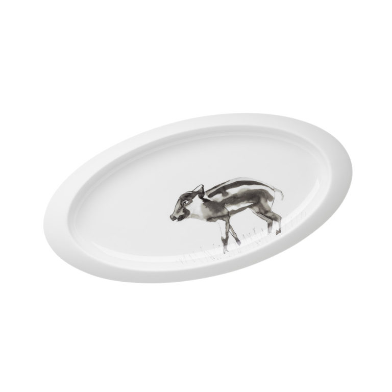 Hering Berlin Piqueur Small Oval Platter Young Boar Hering Berlin Piqueur Small Oval Platter Young Boar