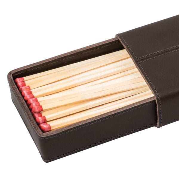 Rabitti Etna Match Holder Open with Matches Close Up Rabitti Etna Match Holder Open with Matches Close Up