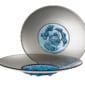 Venini Piatto di Tapio Gray/Aquamarine Mood