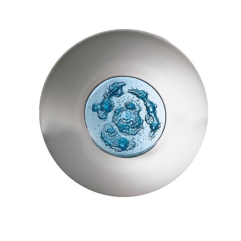 Venini Piatto di Tapio Gray/Aquamarine