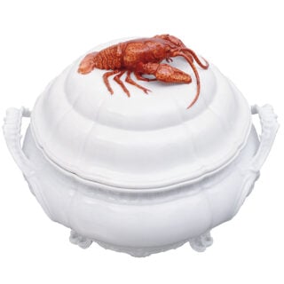 Nymphenburg Mare Nostrum Tureen with Crawfish Close Up Nymphenburg Mare Nostrum Tureen with Crawfish Close Up