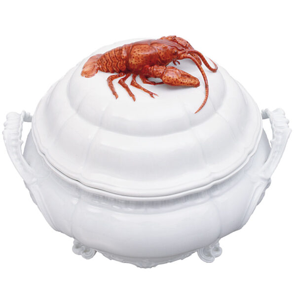 Nymphenburg Mare Nostrum Tureen with Crawfish Close Up
