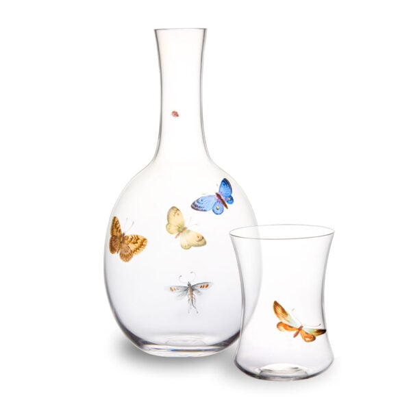 Lobmeyr Balloon Barware With Painted Butterflies