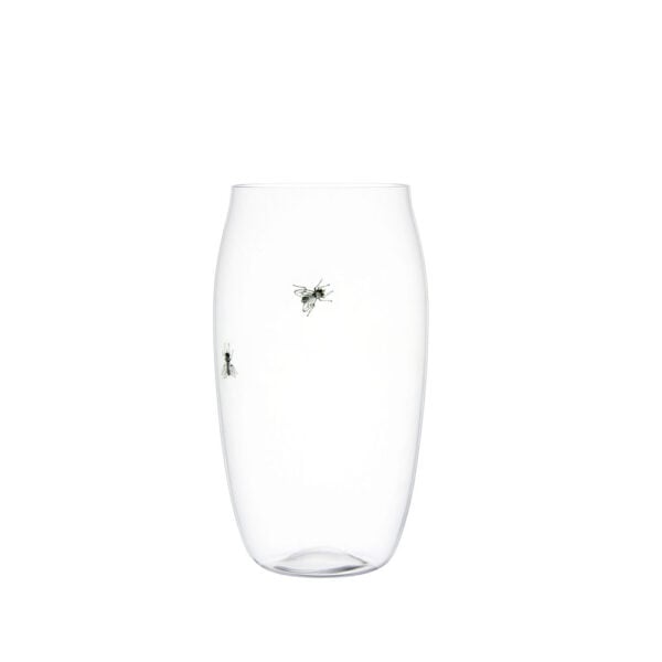 Lobmeyr Balloon Beer Tumbler With Painted Insects Lobmeyr Crystal Balloon Beer Tumbler With Painted Insects