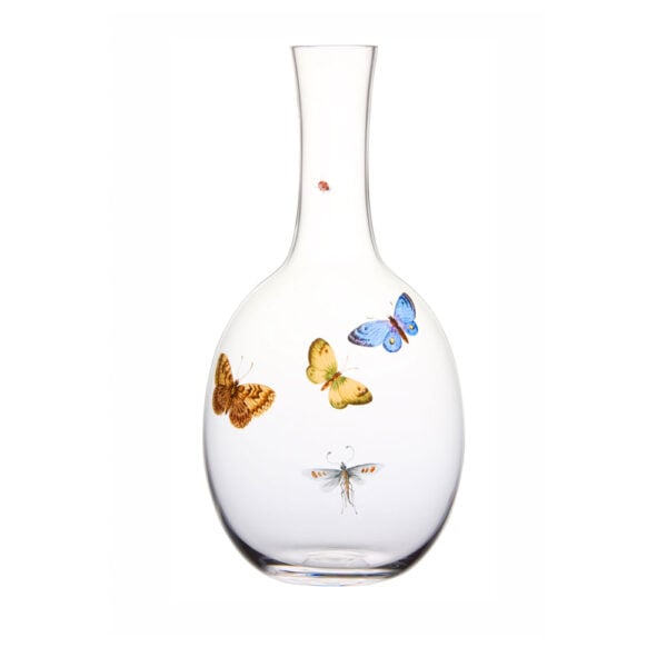Lobmeyr Balloon Large Decanter with Painted Butterflies D Lobmeyr Balloon Large Decanter with Painted Butterflies D
