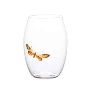 Lobmeyr Balloon Tumbler Convex With Painted Butterflies B II