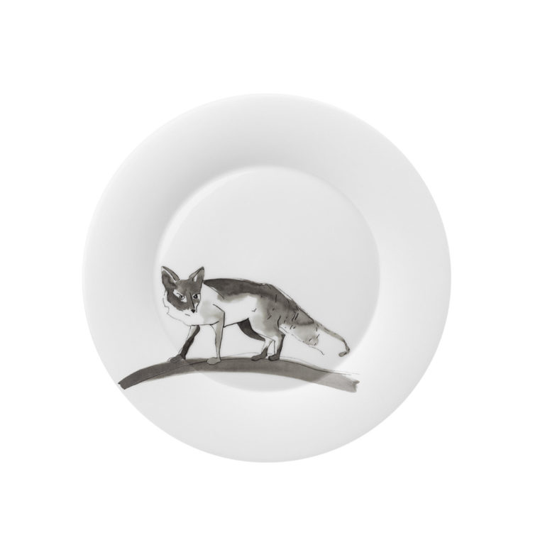 Hering Berlin Piqueur Dessert Plate Fox Hering Berlin Piqueur Dessert Plate Fox