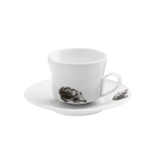 Hering Berlin Piqueur Cappuccino Cup And Saucer Hedgehogs