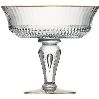 Saint-Louis Apollo Gold Rim Footed Bowl