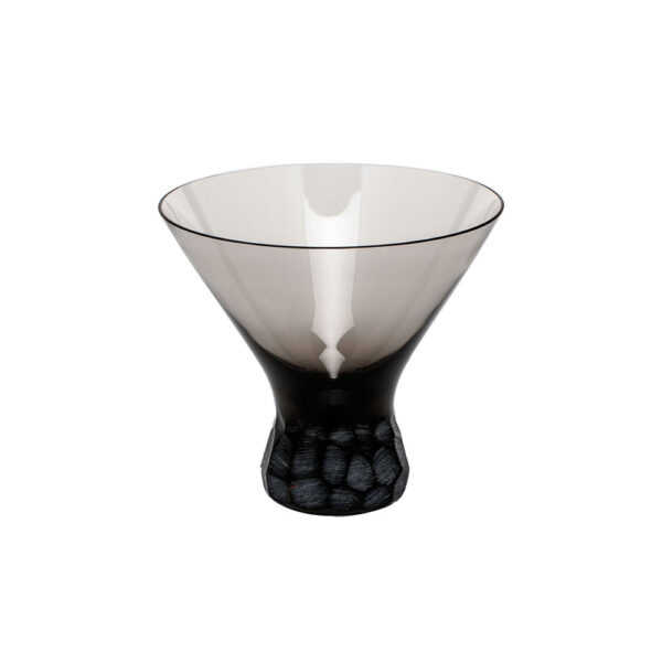 Moser Pebbles Stemless Martini Smoke