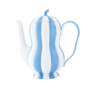 Augarten Melon Light Blue and White Mocha Pot