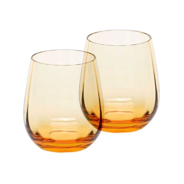 Moser Optic Double Old Fashioned Topaz (Set Of 2)