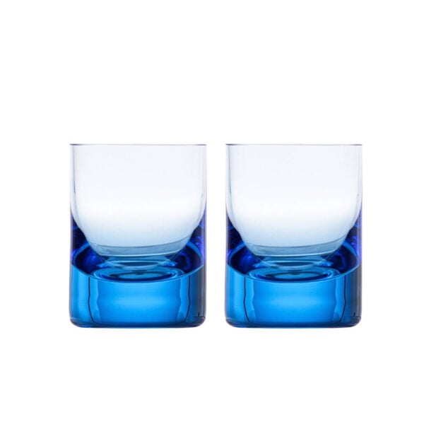 Moser Whisky Crystal Shot Glass Aquamarine (Set of 2)