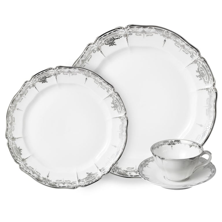 Nymphenburg Brokat Platinum Dinnerware Parent