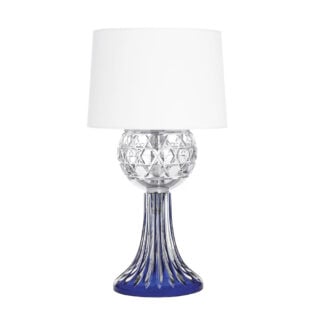 Saint-Louis Royal Dark Blue Table Lamp with Chrome Finish