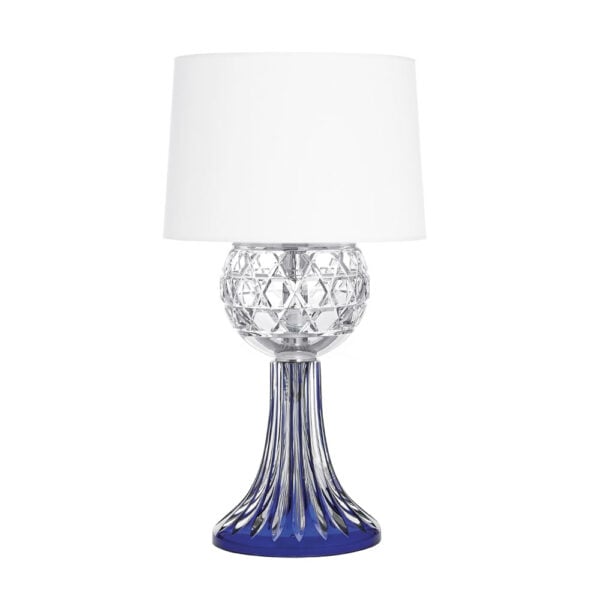 Saint-Louis Royal Dark Blue Table Lamp with Chrome Finish