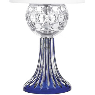 Saint-Louis Royal Dark Blue Table Lamp with Chrome Finish Detail View Saint-Louis Royal Dark Blue Table Lamp with Chrome Finish Detail View