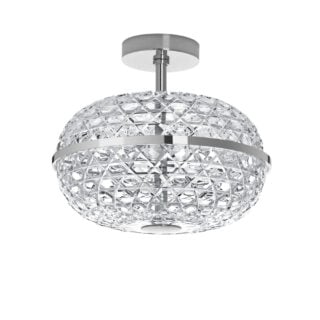 Saint-Louis Royal Double Ceiling Light with Chrome Finish