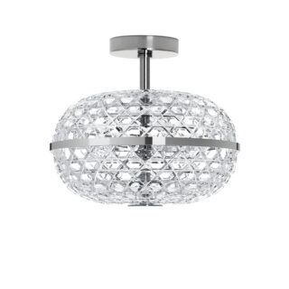 Saint-Louis Royal Double Ceiling Light with Chrome Finish Profile View Saint-Louis Royal Double Ceiling Light with Chrome Finish Profile View