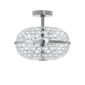 Saint-Louis Royal Double Ceiling Light with Chrome Finish Profile View
