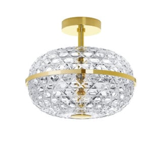 Saint-Louis Royal Double Ceiling Light with Gold Finish