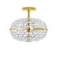 Saint-Louis Royal Double Ceiling Light with Gold Finish Profile View
