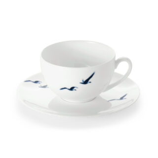 Dibbern Blue Birds Round Coffee Cup and Saucer