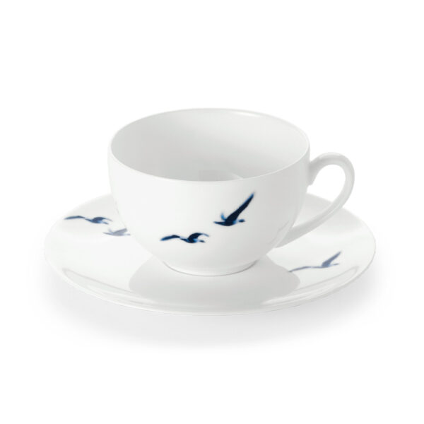Dibbern Blue Birds Round Coffee Cup and Saucer