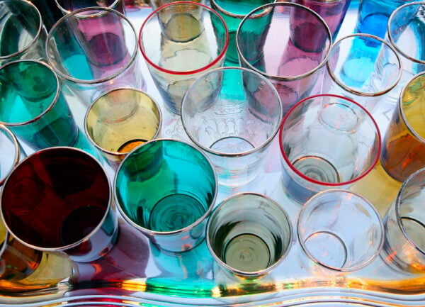 Giberto Summer Glass With White Rim | Kneen & Co