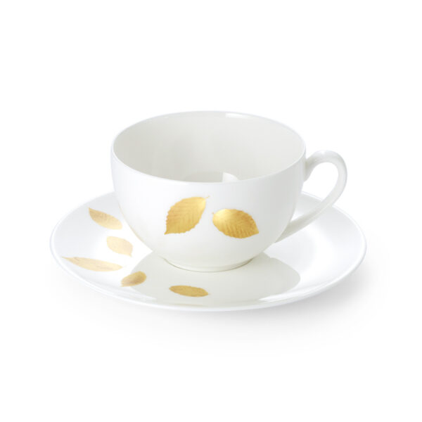 Dibbern Gold Leaf Coffee Cup and Saucer