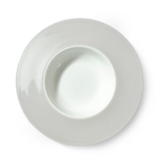 Dibbern Pastell Deep Plate Wide Rim Light Grey