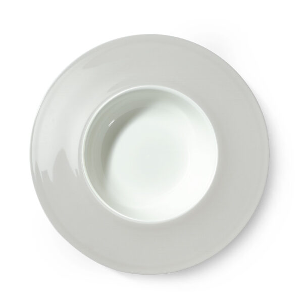 Dibbern Pastell Deep Plate Wide Rim Light Grey