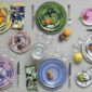 Ginori 1735 Oriente Italiano assorted dinnerware set on table | Kneen & Co