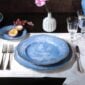Ginori 1735 Oriente Italiano Pervinca Dinnerware set on table | Kneen & Co