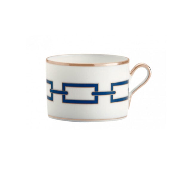 Ginori 1735 Catene Blue Tea Cup and Saucer