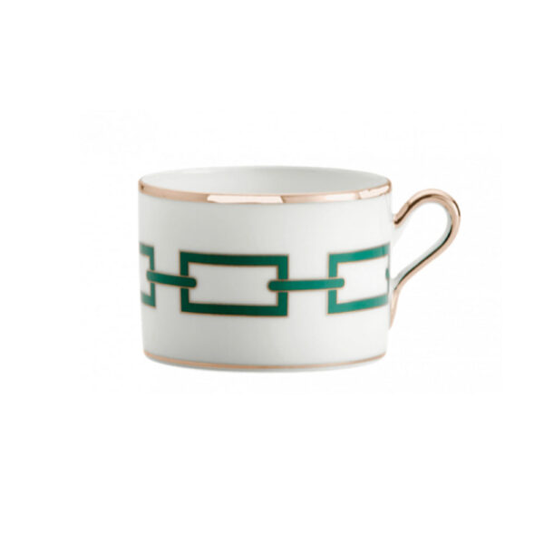 Ginori 1735 Catene Green Tea Cup and Saucer