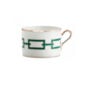 Ginori 1735 Catene Green Tea Cup and Saucer