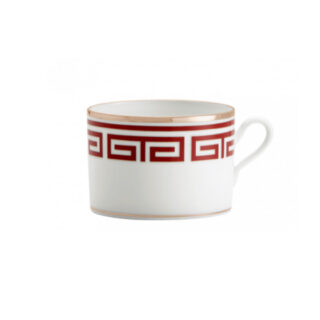 Ginori 1735 Labirinto Red Tea Cup And Saucer