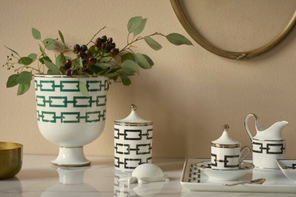 catene 1 Ginori 1735 Catene Green and Black Dinnerware | Kneen & Co