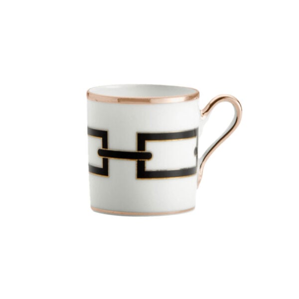 Ginori 1735 Catene Black Coffee Cup and Saucer Ginori 1735 Catene Black Coffee Cup and Saucer