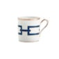 Ginori 1735 Catene Blue Coffee Cup and Saucer