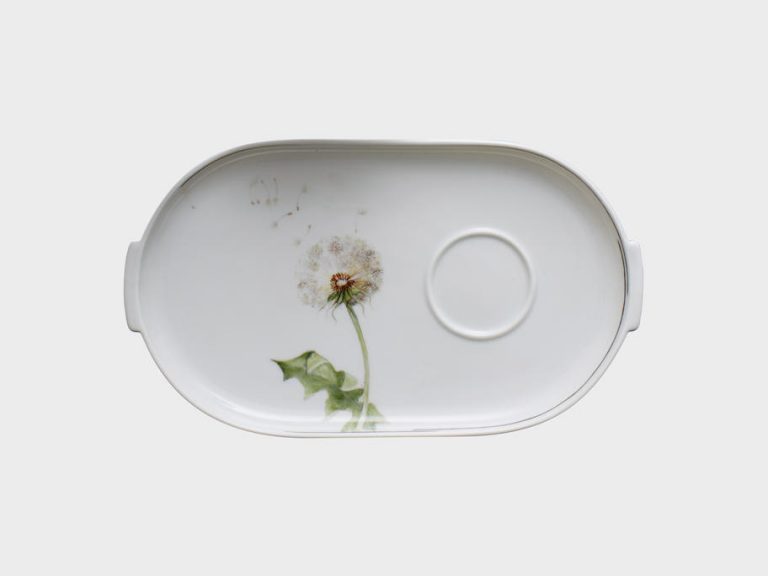 Nymphenburg Lotos Bisque Dandelion Tea Tray-0 Nymphenburg Lotos Bisque Dandelion Tea Tray-0