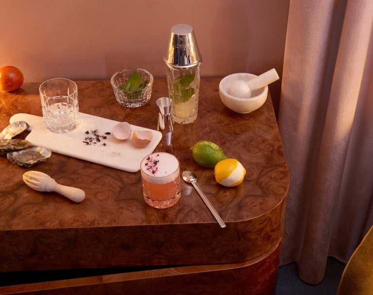 Saint-Louis Manhattan Barware on high-end furniture