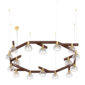 Saint-Louis Folia 16-Light Chandelier Dark Ash Suspension
