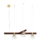 Saint-Louis Folia Three-Light Chandelier Dark Ash