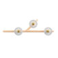 Saint-Louis Folia Three-light Chandelier Left Clear Ash Face