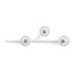Saint-Louis Folia Three-light Chandelier Left White Ash Face